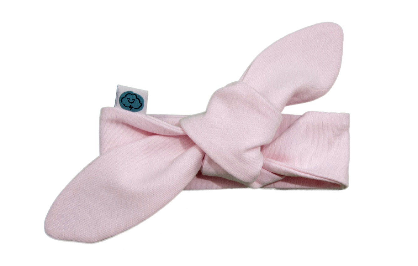 Turbante bebé nudo rosa  Diademas de turbantes hechas a mano